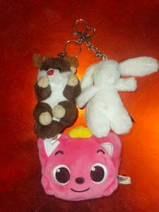 Cute Plush Keychain Set of 3
