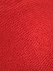 Red Asymmetric Knit Top (Poncho Style)