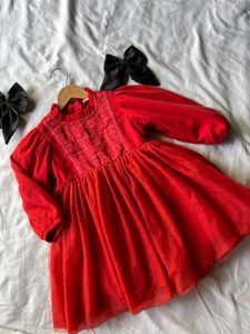 Toddler Red Velvet Tutu Dress