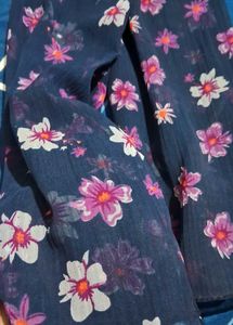 White Stole with blue Butterflies