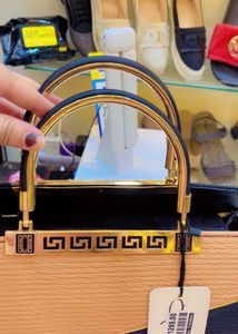 Elegant Two-Tone Handbag