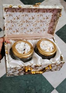 Geometric 2 jar dryfruits box (empty)