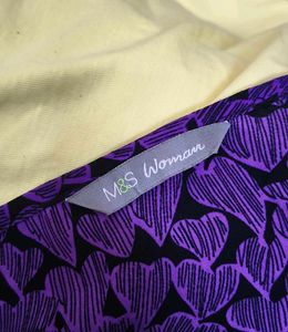Vibrant Purple Heart Pattern Top