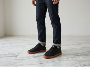 Adidas Black Gum Sole Sneakers
