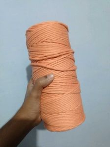 pastel orange 3 mm singleply Cotton Macrame Cord