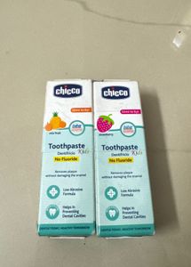 Chicco Toothpaste (2-pack)and Red Cotton Frock ❣️