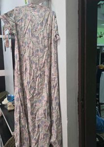 Pink Floral Print Maxi Dress