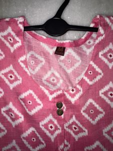 Vibrant Pink Printed Kurta