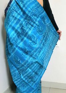 Elegant Blue Paisley Saree