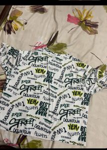 combo of Graphic Print Sweatshirt &amp; Joggers Set