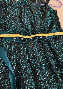 Sparkling Teal Sequin Gown