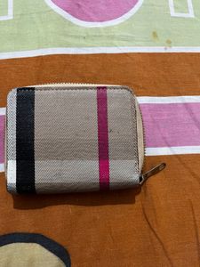 Chic Striped Zip-Around Wallet