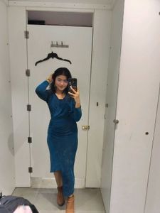 Sparkling Teal Blue Bodycon Dress