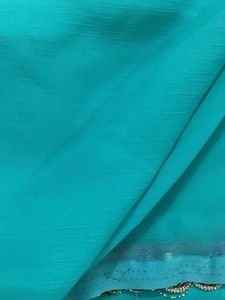 Teal Dupatta with Embellished Border