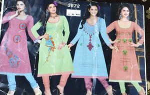 Kurti coral 1piece Embroidery work/fancy/western