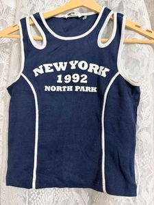 Ownd Navy Blue Sleeveless Top
