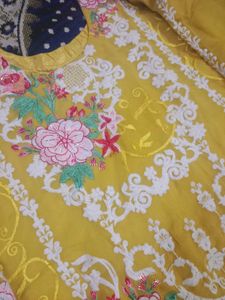 Yellow Embroidered Kurta Set