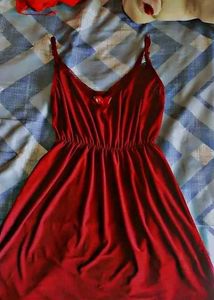 Stunning Red Spaghetti Strap Dress