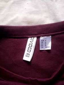Maroon "Try Again Later" Cropped Top