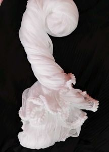 White Dupatta with Tassels