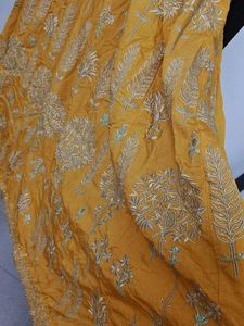 Stunning Yellow Embroidered Gown