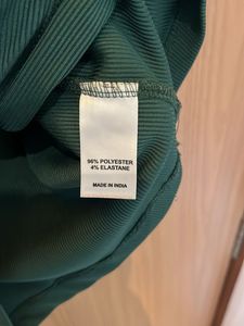 Forest Green Ribbed Cropped Top
