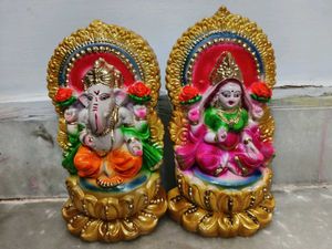 Goddess Lakshmi and Lord Ganesha Idols