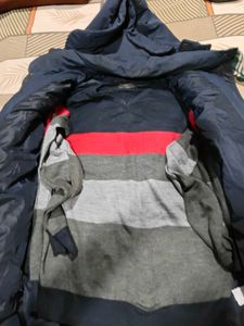 Striped V-Neck Sweater and jacket with  Hoodie