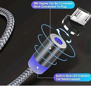 Magnetic Data Sync Charging Cable 360 Degree Rotat