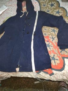 Navy Blue Hooded Jacket