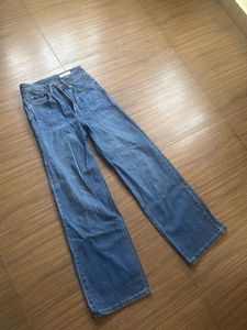 Classic Blue Denim Wide Leg Jeans