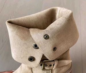 High Barrel Maillard Retro Boots for Women