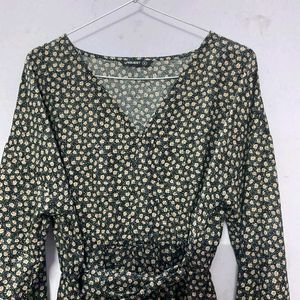 wrap dress knee length
