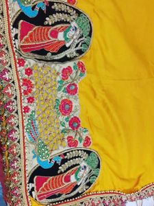 Embellished Peacock Two Pieces Saree