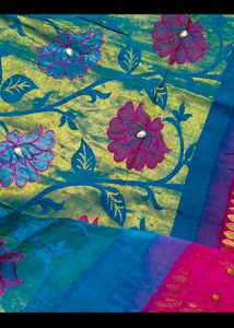 Heavy Silk Saree Aari Blouse
