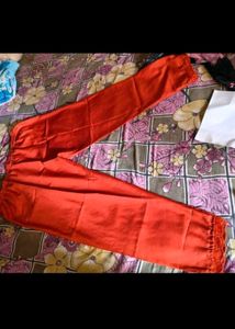 Orange Kurta set  with Embroidery