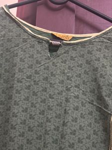 Green Printed Kurta