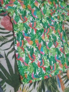 Vibrant Tropical Print Shirt