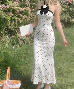 Polka Dot Halter Neck Blouse