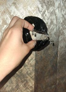 Black Beaded Bracelet