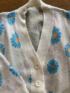 Cute Floral Print Cardigan