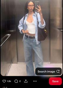 Stripped blue shirt