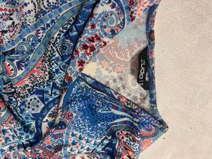 Paisley Print Wrap Crop Top