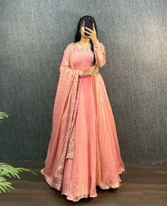 Elegant Pink Kurta Set with Dupatta