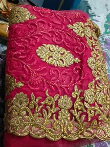 net saree full work with blouse