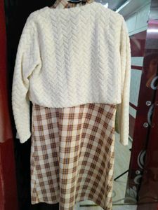 Plaid Dress with Shrug