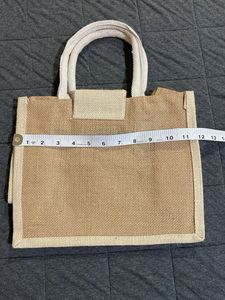 Set of 3 Jute Tote Bags +1 pouch