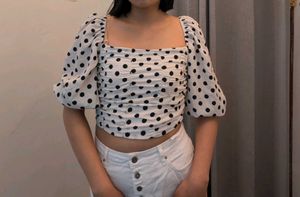 polka Dot crop top