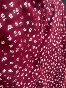 Maroon Floral Print Top