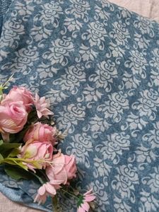 Beautiful Blue Floral Saree